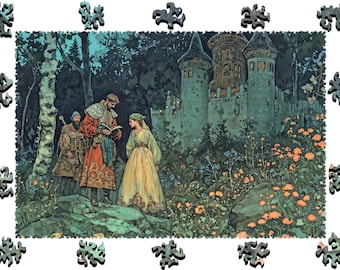 Wooden Jigsaw Puzzles For Adults - The Enchanted Oath - (250-500 pieces) - Fairytale Puzzle for Kids - Fantasy Gifts - Whimsy Shapes F3