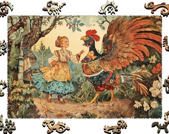 Wooden Jigsaw Puzzles For Adults - The Enchanted Forest - (250-500 pieces) - Fairytale Puzzle for Kids-Fantasy Gifts-Hard Whimsy Shapes F12