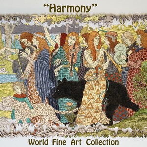 Wooden Jigsaw Puzzle For Adults - Harmony by Eugene Grasset Vector  - Traditional Fine Art Puzzle - World Collection Painting Artist - FA48