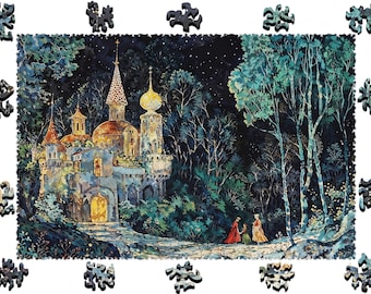 Wooden Jigsaw Puzzles For Adults - The Stars Lead Us Home - (250-500 pieces) - Fairytale Puzzle for Kids-Fantasy Gifts-Whimsy Shapes F50