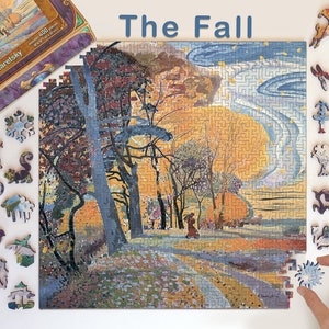 The Fall - Wooden Jigsaw Puzzles For Adults and Kids (200-400 Piece) - Traditional Fine Art Puzzle - Ukrainian Collection - UA Artists FA44