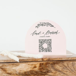 QR Code Table Top Logo Sign Small Business Sign Pop up - Etsy