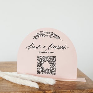 QR Code Table Top Logo Sign Small Business Sign Pop up - Etsy