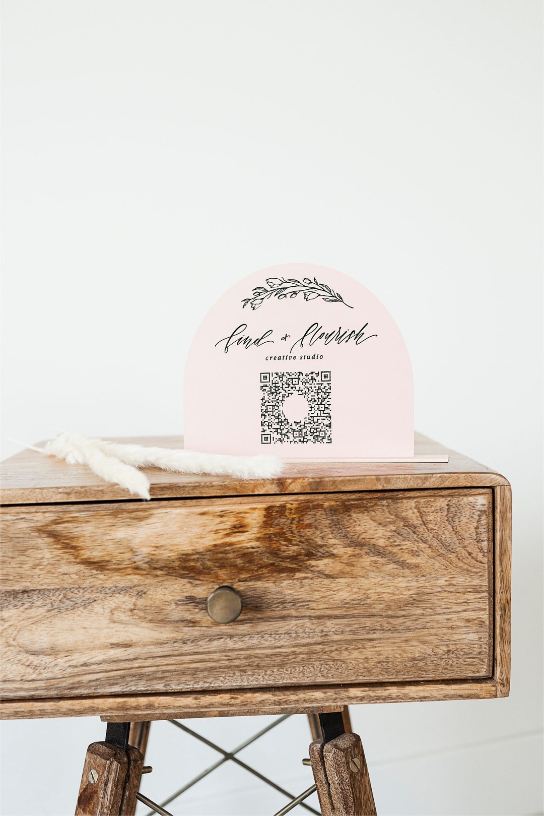QR Code Table Top Logo Sign Small Business Sign Pop up - Etsy