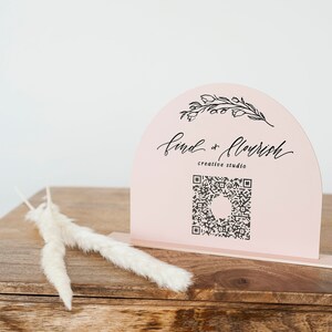 QR Code Table Top Logo Sign Small Business Sign Pop up - Etsy