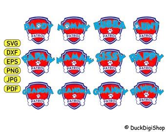 Patrol Daddy Svg Etsy