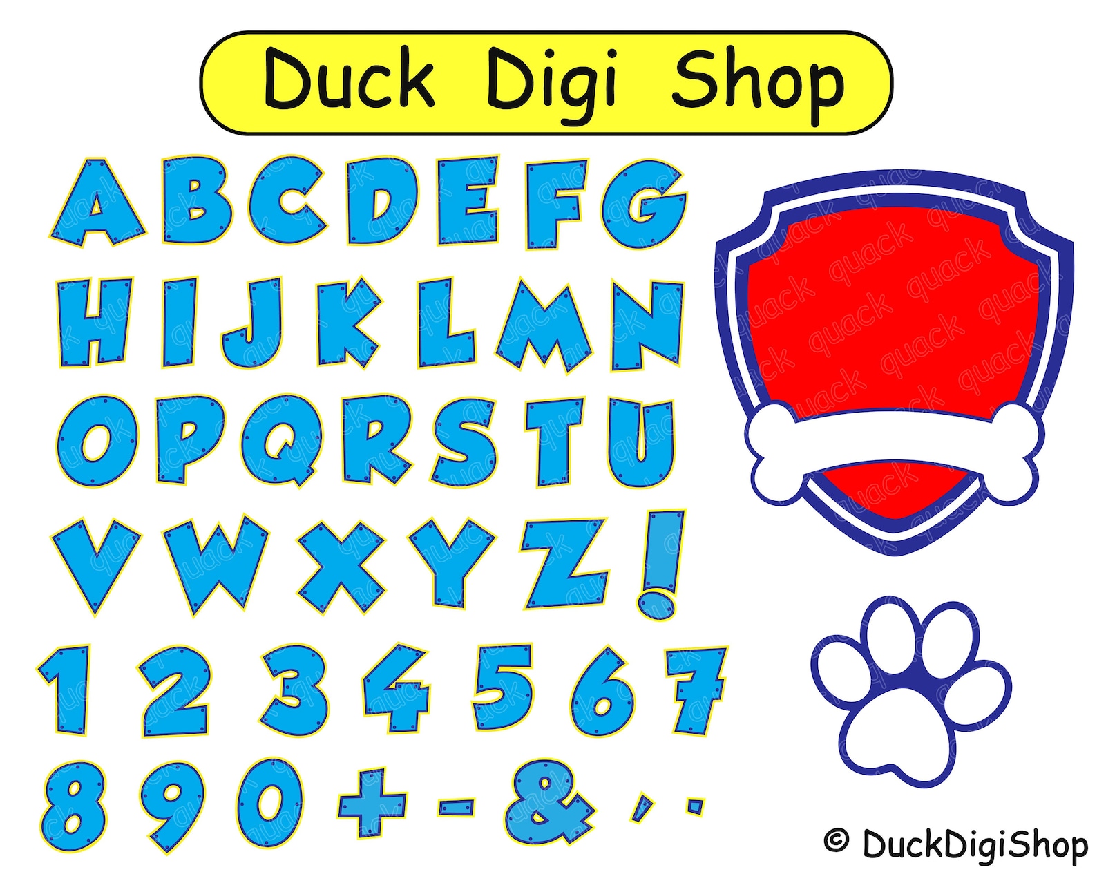 Patrol Font Svg Paw Alphabet Svg Paw Letters Svg Patrol E1F