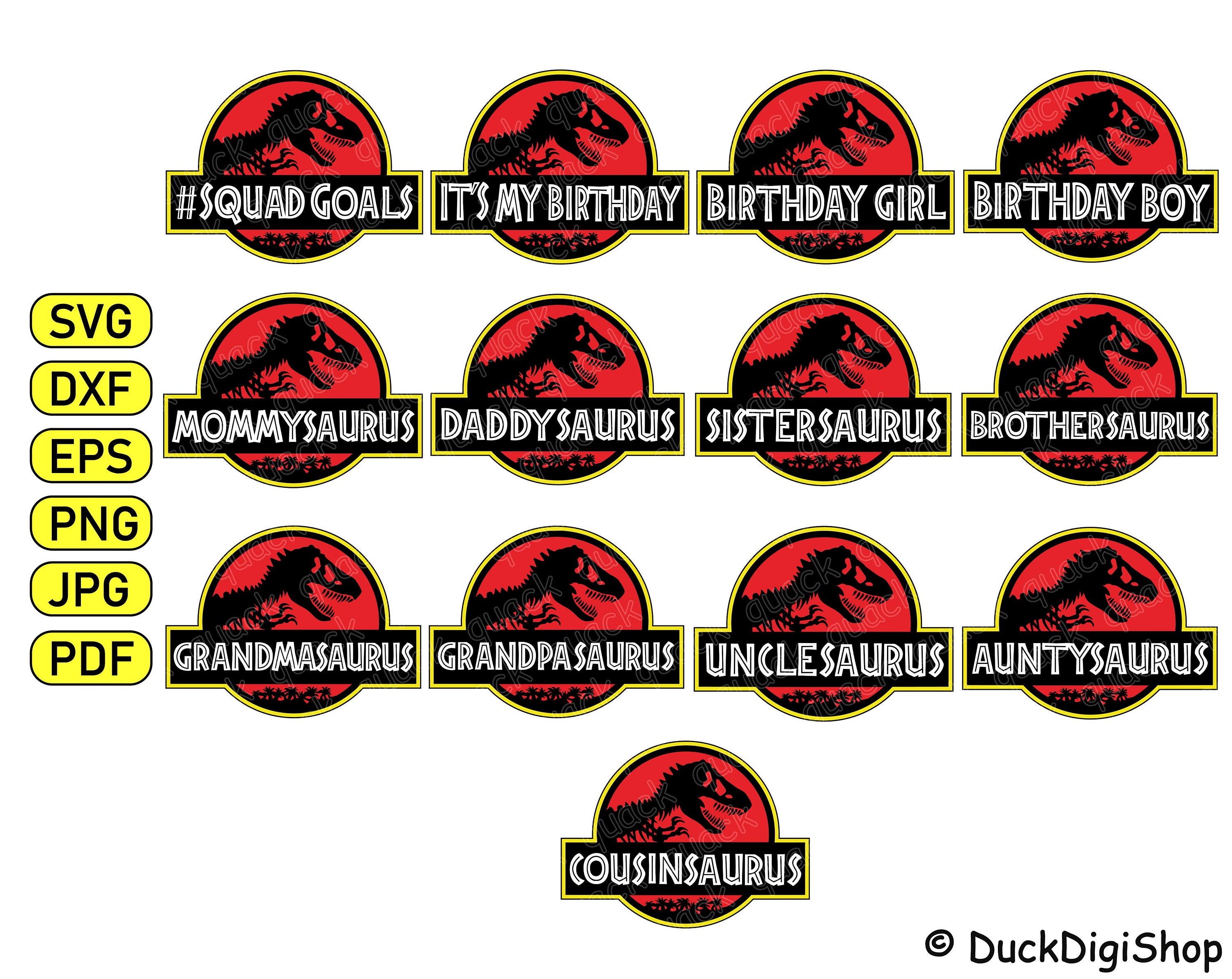 Download Sale Family Party Set Jurassic Park Bundle Svg Jurassic World Etsy