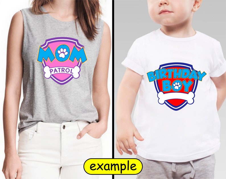 Download Mom Patrol Dad Patrol iron on transfers Paw party svg Paw ...