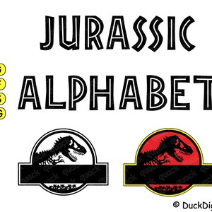 Jurassic Park alphabet Svg Jurassic font svg Jurassic Park | Etsy