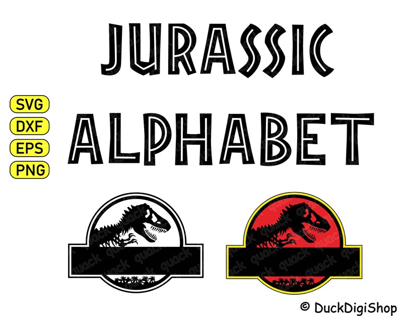 Download Jurassic Park alphabet Svg Jurassic font svg Jurassic Park ...