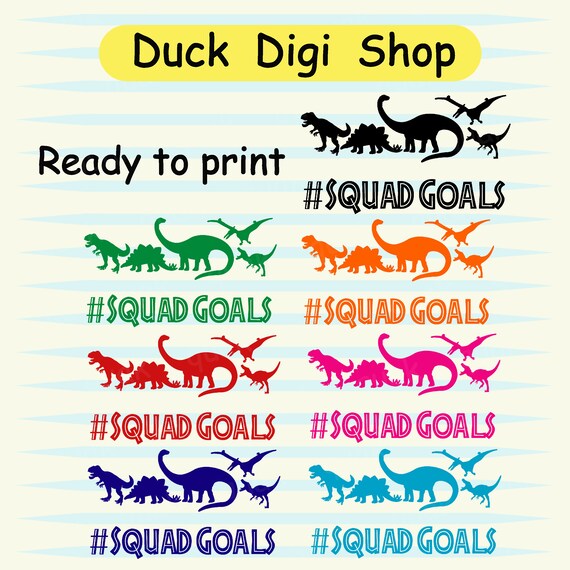 Download Dinosaur Squad Goals Dino Party Diy Dinosaur Shirt Jurassic Etsy PSD Mockup Templates