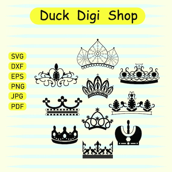 Crown Svg Corona Digital Png Clip Art Coronet Vinyl Eps Cricut Etsy