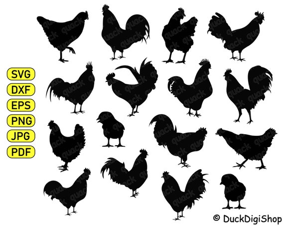 Download Chicken Vector Rooster Svg Hen Cricut Hen Svg Chicken Svg Etsy