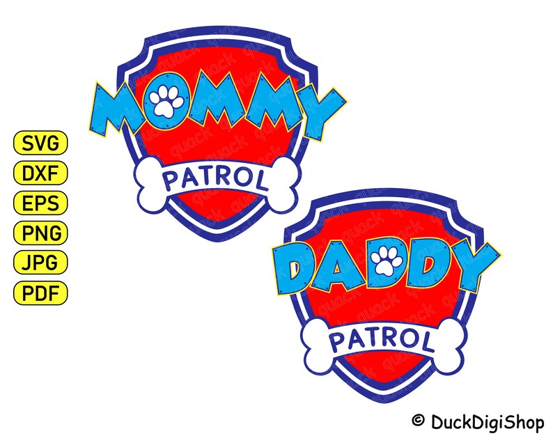 Download Daddy patrol svg Mommy patrol svg Print daddy mommy patrol on | Etsy