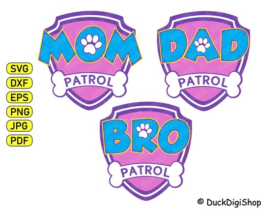 Download Patrol Vinyl Mom Patrol Patrol Cameo Paw Family Shirts Patrol Etsy