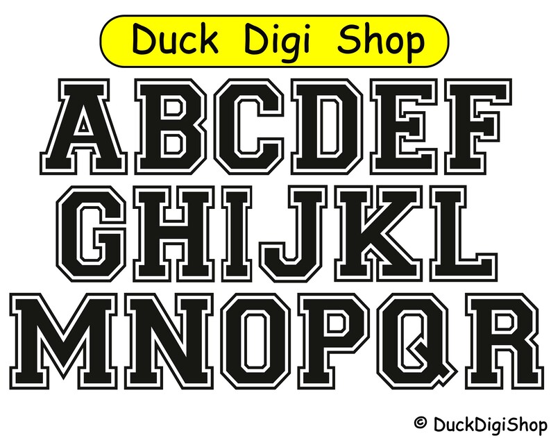 Varsity Font Svg College Font Svg Sports Font Svg Varsity Letters