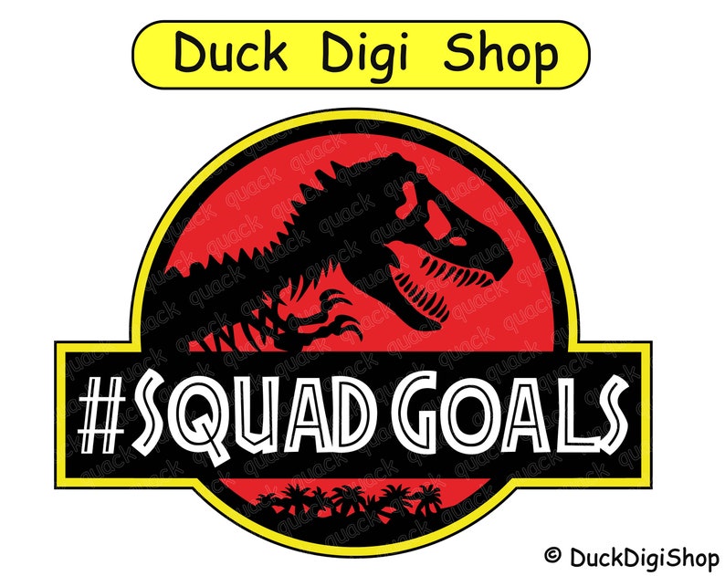 Download Squadgoals svg Jurassic party clip art Dinosaur kids party | Etsy