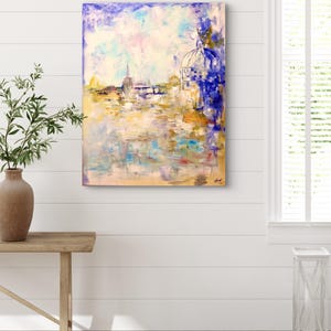 Descargable arte urbano moderno | Pintura digital de ciudad y edificios acrílicos | Decoración para oficina o casa