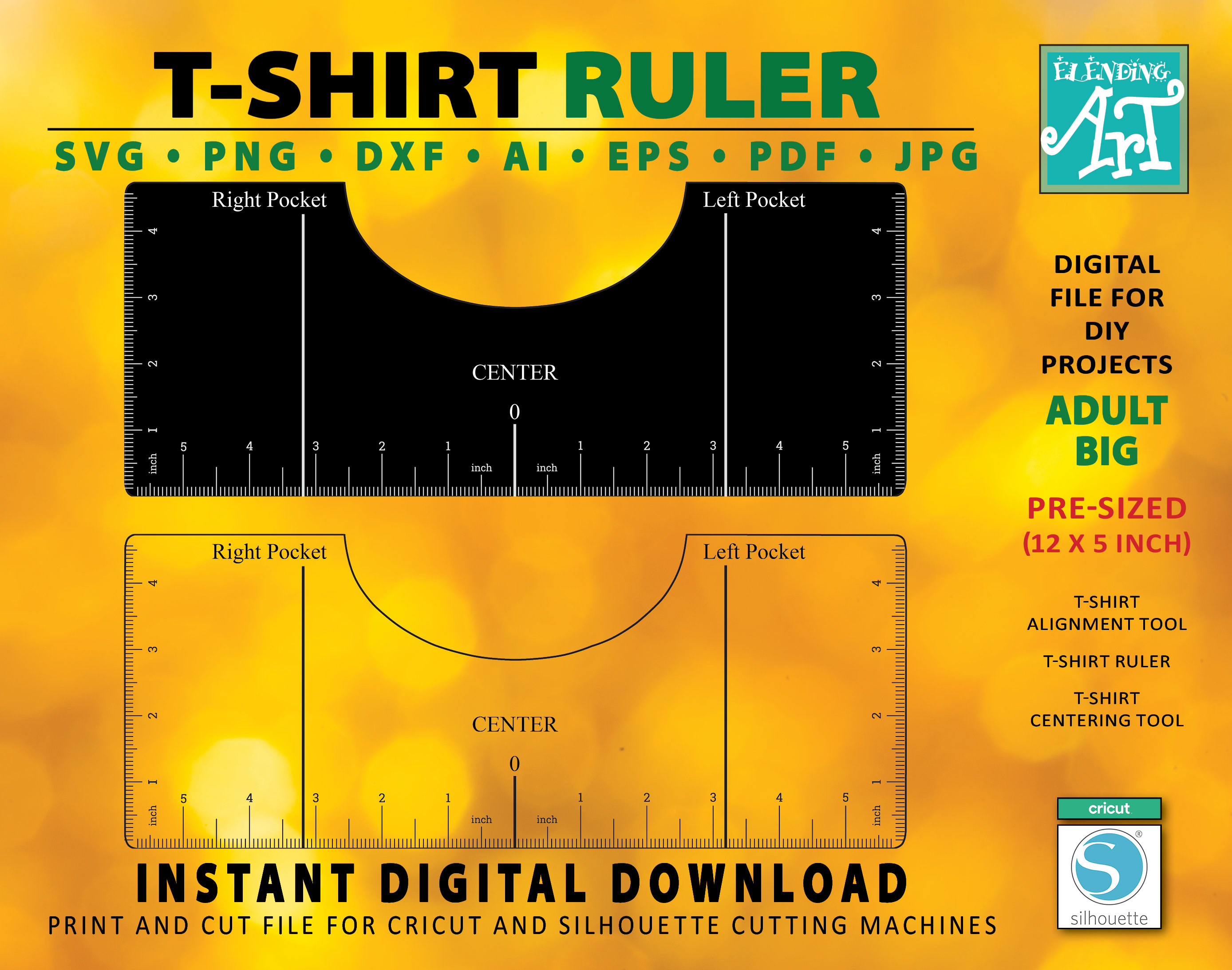 Download T Shirt Graphic Alignment Guide Tshirt Alignment Tool Svg Dxf Etsy