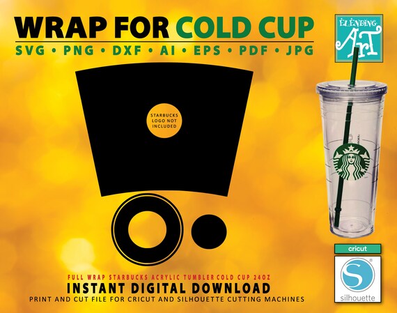 Download Template Wrap For Starbucks Acrilic Cold Cup 24 Oz Venti Svg Etsy