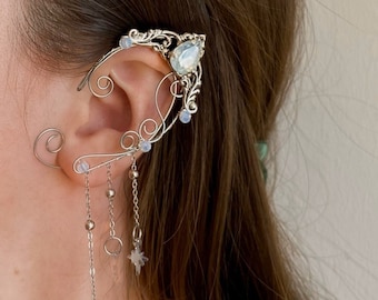 Silver elf ear cuff deals