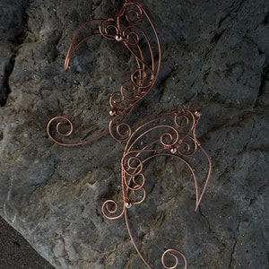 Nature or woodland ear cuff | leaf ear cuffs  |  elf ears | fairy ears | elven ears | elf ear cuff | ear cuffs |  wire ear cuffs magic ears