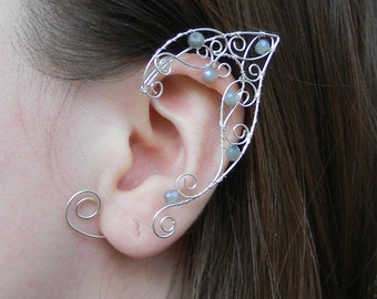 Ear cuff no piercing | silver ear cuff | elf ears | cosplay ears | ear cuff | ear cuffs | cuff earrings | earring cuff |  fairy earrings