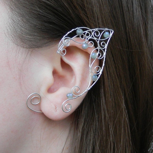 Ear cuff no piercing | silver ear cuff | elf ears | cosplay ears | ear cuff | ear cuffs | cuff earrings | earring cuff |  fairy earrings