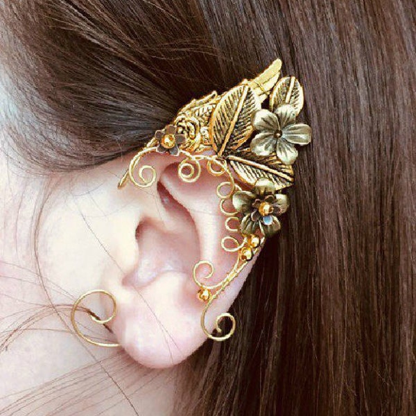 Elf ears | Ear cuffs | Elven ears | cosplay ears | ear cuff | ear cuff no piercing | ear cuff gold | cuff earrings | earring cuff