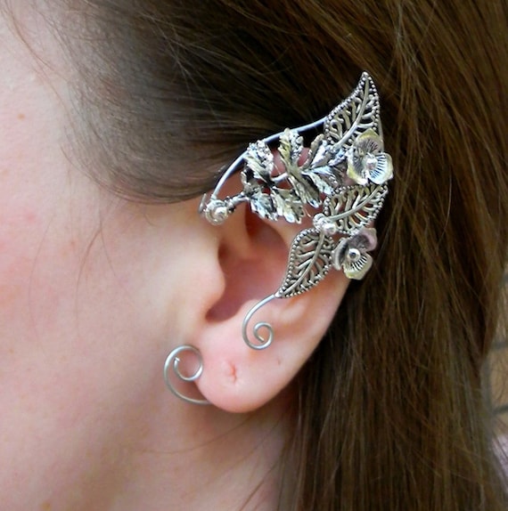 ear wraps Non-piercing Copper elf ear cuffs Elven ear cuff earrings Elf ears Elven jewelry Fantasy elf ear cuffs Elvish ears