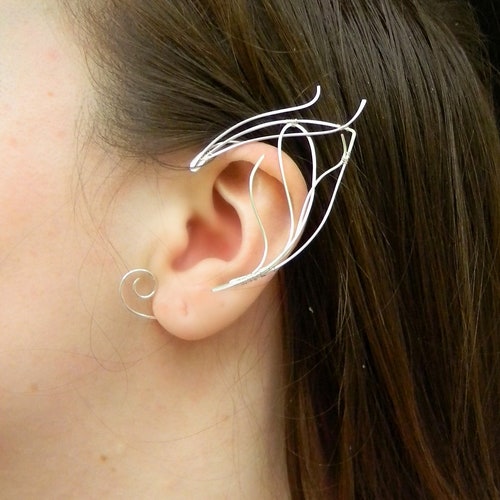 Ear Cuff No Piercing Silver Ear Cuff Elf Ears Cosplay Etsy