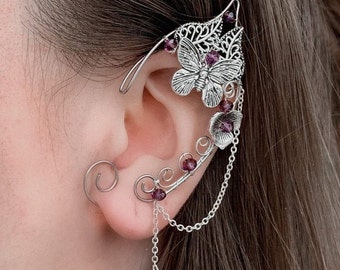 Elf ears (a pair). Earcuffs, Elf ears, cosplay fantasy, decoration for ears  ,elven ear , ear cuff , elvish earring ,elf ear.