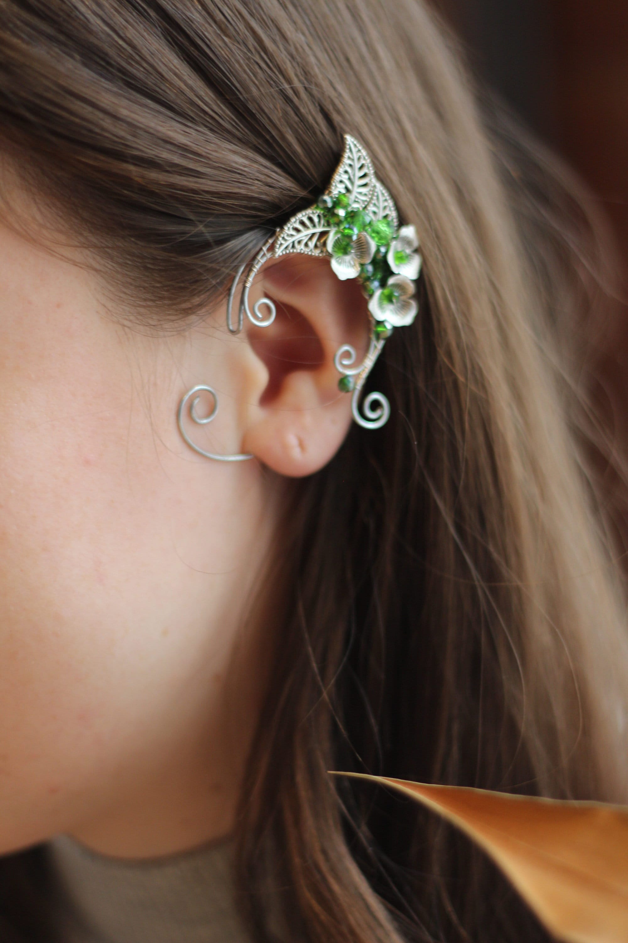 Elf Ear Cuffs Silver Elven Ear Cuffs Fairy Ear Cuffs Elf Ear Cuffs