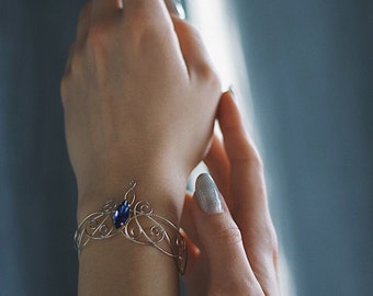 Elven bracelet | woodland foot bracelet | statement jewelry | cuff bracelet | wire wrap bracelet | elven jewelry | celtic bracelet