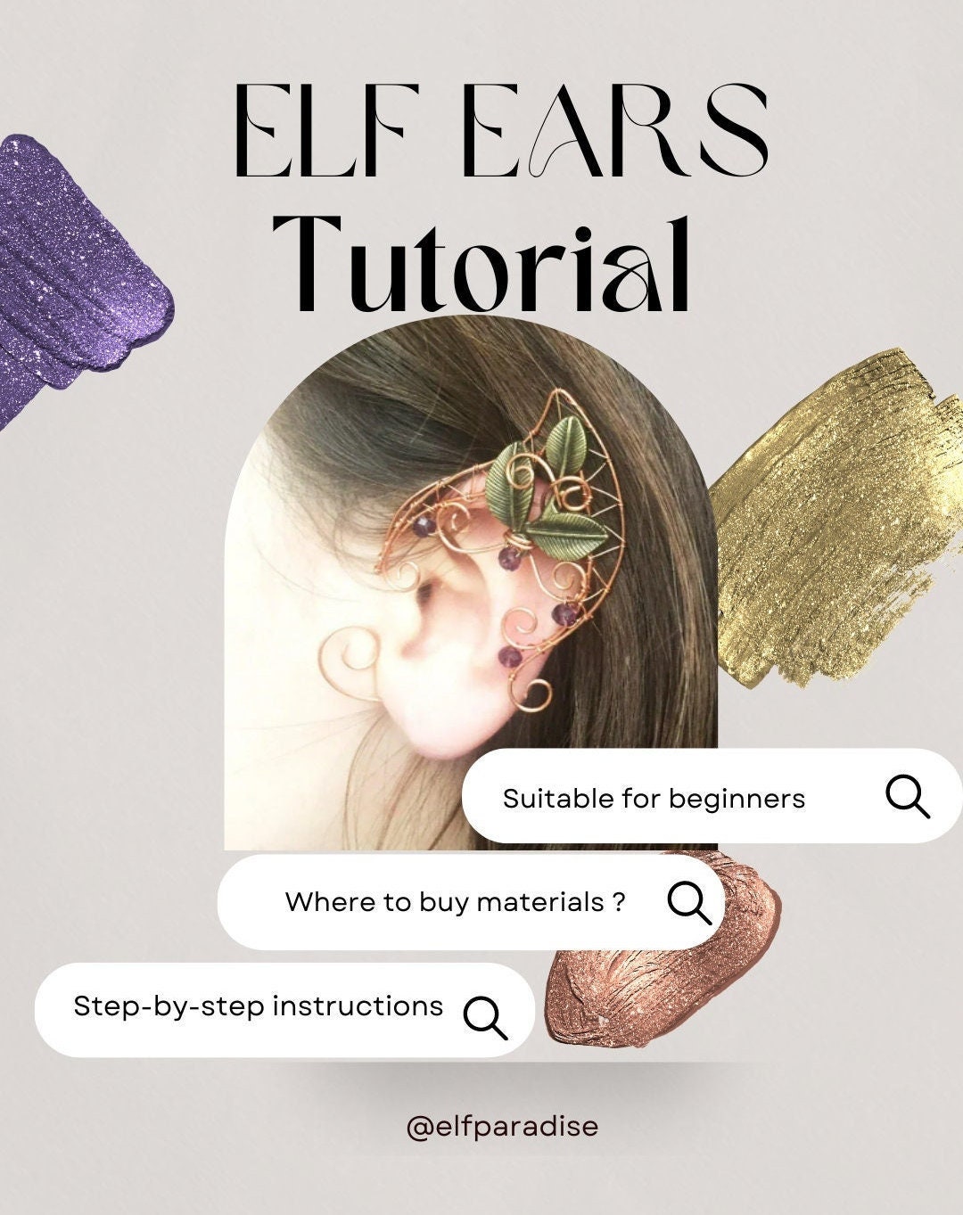 Elf Ears Wire Tutorial Elf Accessories Elf Armor Etsy