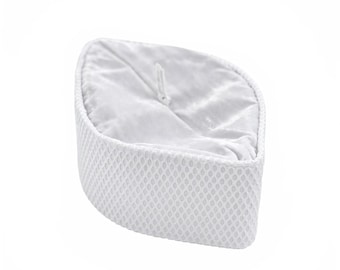 White Net Oga Faaji African Native Hat Foldable Velvet Hat