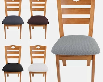 Fundas para sillas de comedor a rayas, funda elástica lavable para silla,  Protector extraíble para silla -  España