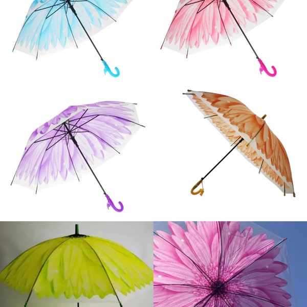 Parapluie de pluie pour enfants fleurs de Lili 3D parfait pour les enfants fille