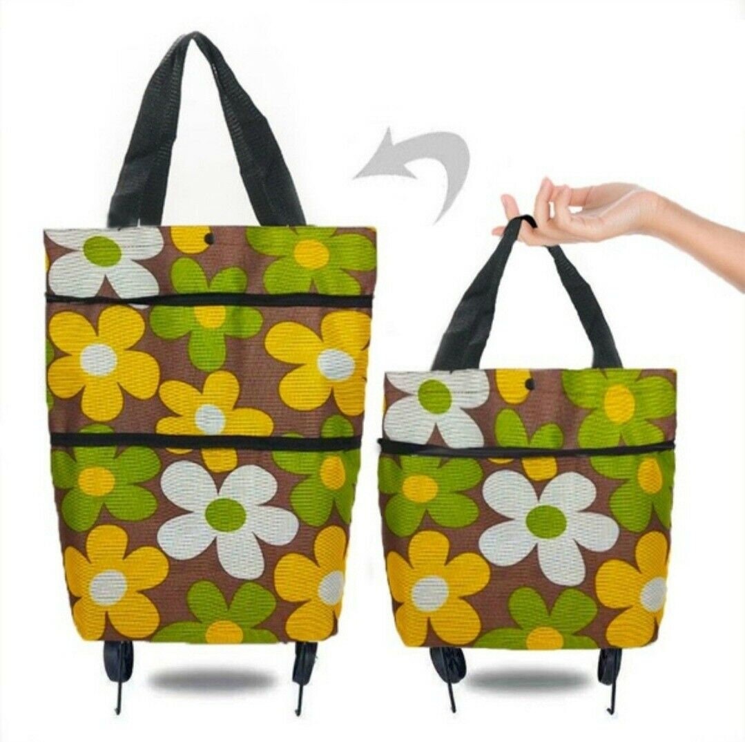Lightweight Fordable Shopping Trolley Wheels Folding Bag Etsy UK