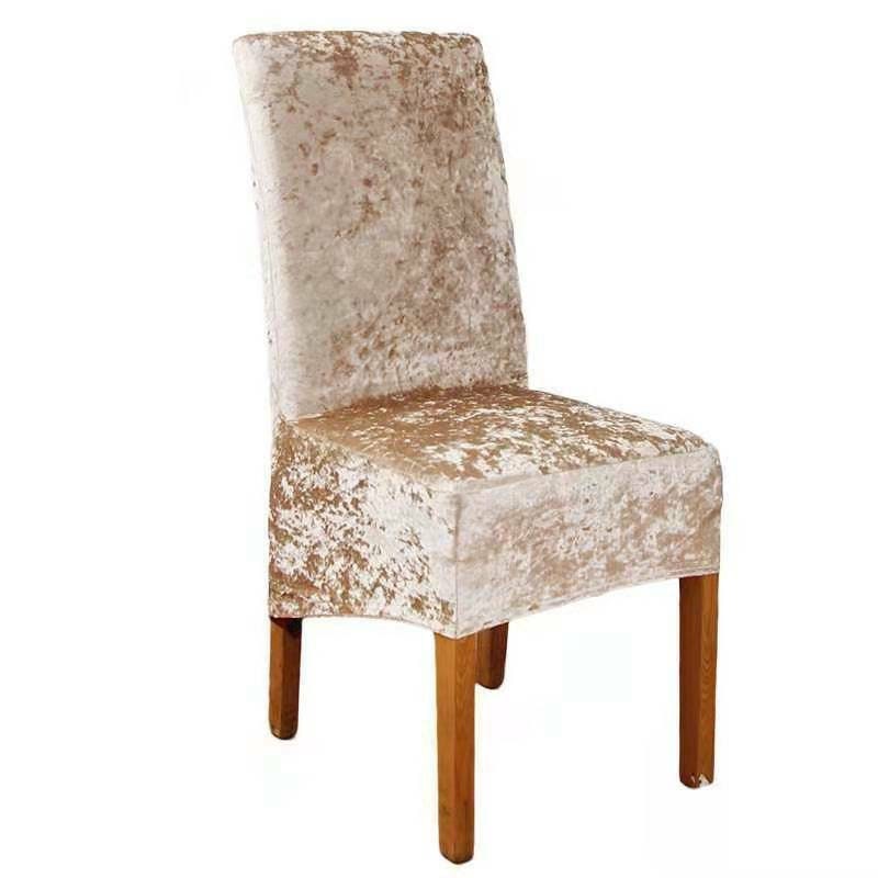 Set of 4 Crushed Velvet Dining Chair Covers Stretchable Etsy UK