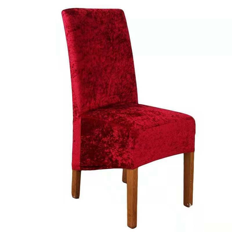 Crushed Velvet Dining Chair Covers Stretchable Christmas Etsy UK