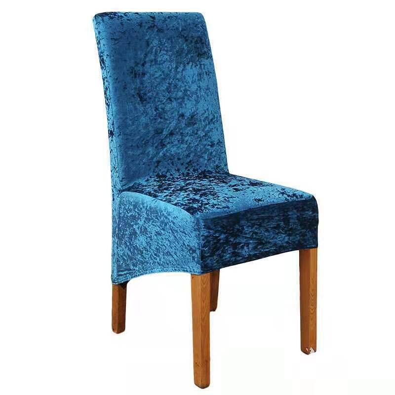 Set of 4 Crushed Velvet Dining Chair Covers Stretchable Etsy UK