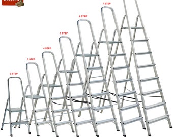 Aluminium Step Ladder 3 4 5 Step Stepladder DIY Tools Lightweight
