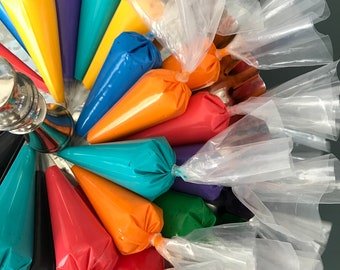 Set of 4 Colored Royal Icing Bags