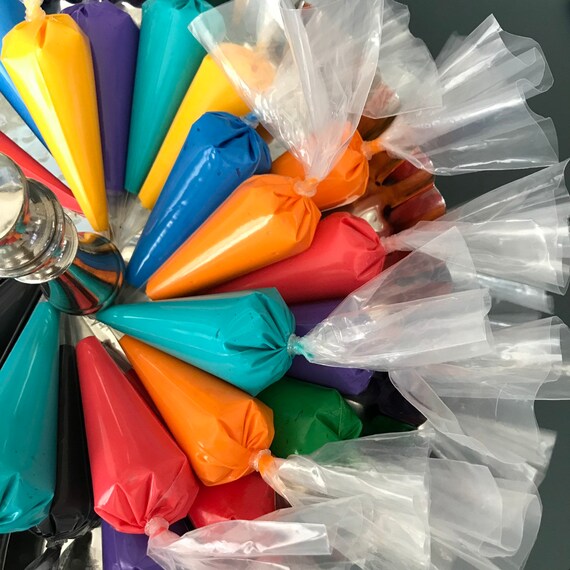 Set of 4 Colored Royal Icing Bags Etsy