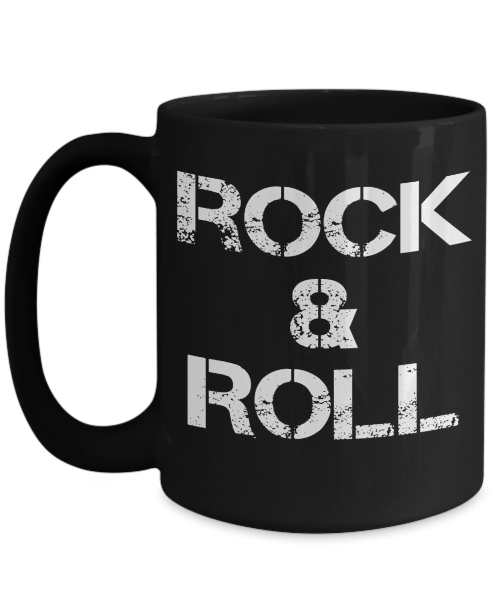 Rock and Roll Black Coffee Mug Coffee Java Hot Cold Drinks Hot Etsy