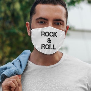Rock and roll face mask cloth covering