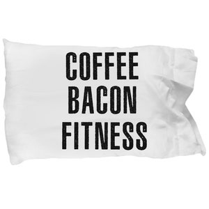 Coffee bacon fitness Pillow Case soft bed sleep pillowcase sheets
