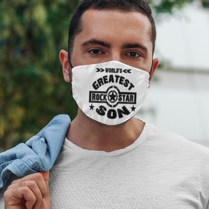 Worlds greatest rock star son face mask cloth covering